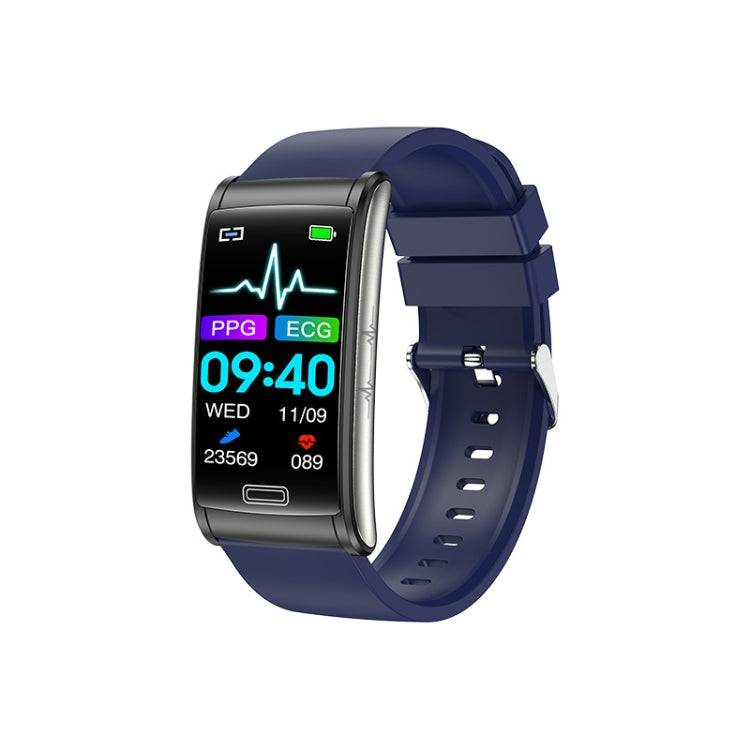 E600 1.47 inch Color Screen Smart Watch Silicone Strap Support Heart Rate Monitoring / Blood Pressure Monitoring
