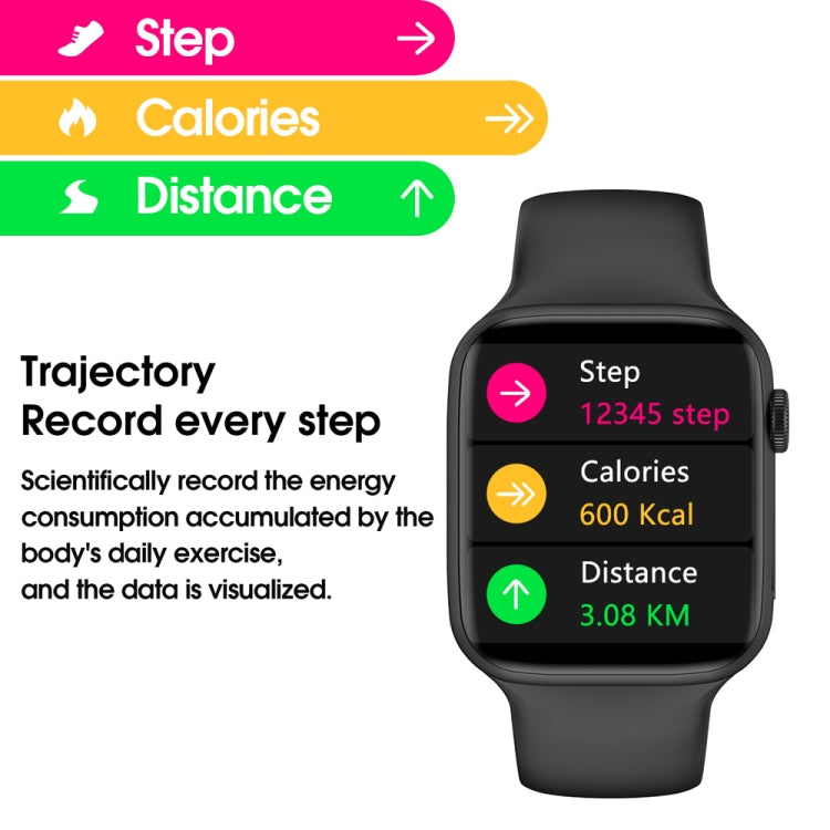 W38 1.9 inch Color Screen Smart Watch,Support Heart Rate Monitoring / Blood Pressure Monitoring