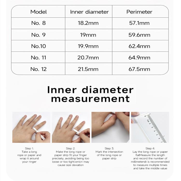 SR08 SIZE 8 Smart Ring, Support Hand Gestures Control / Health Monitoring / Multiple Sports Modes
