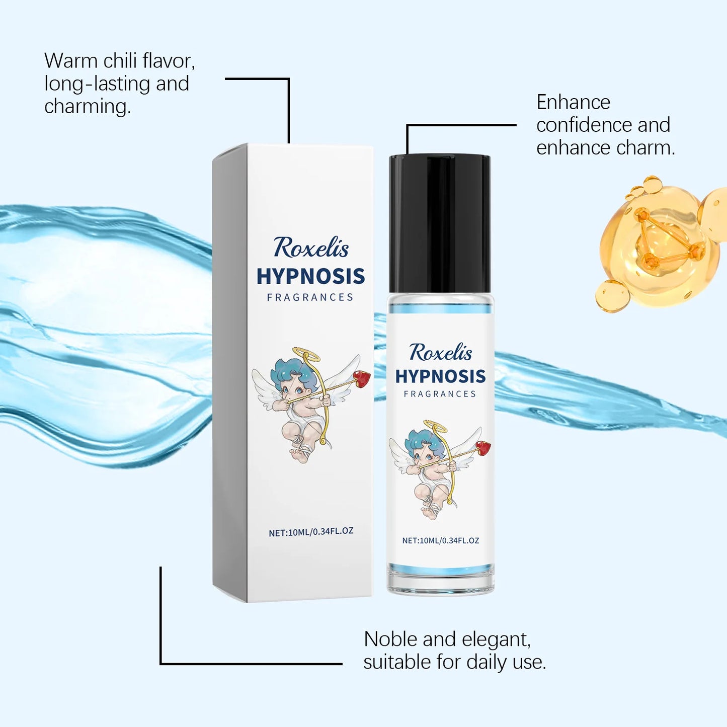 Roxelis Men's pheromone perfume fresh fragrance keep fragrance with you couple dating exudes charm men's niche perfume