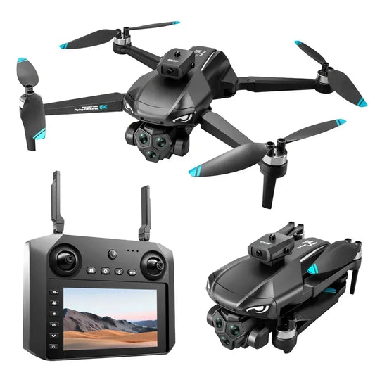 2025 New M33 RC Drone 4K Professinal With Wide Angle Triple HD Camera Foldable RC Helicopter WIFI FPV Height Hold Apron Sell