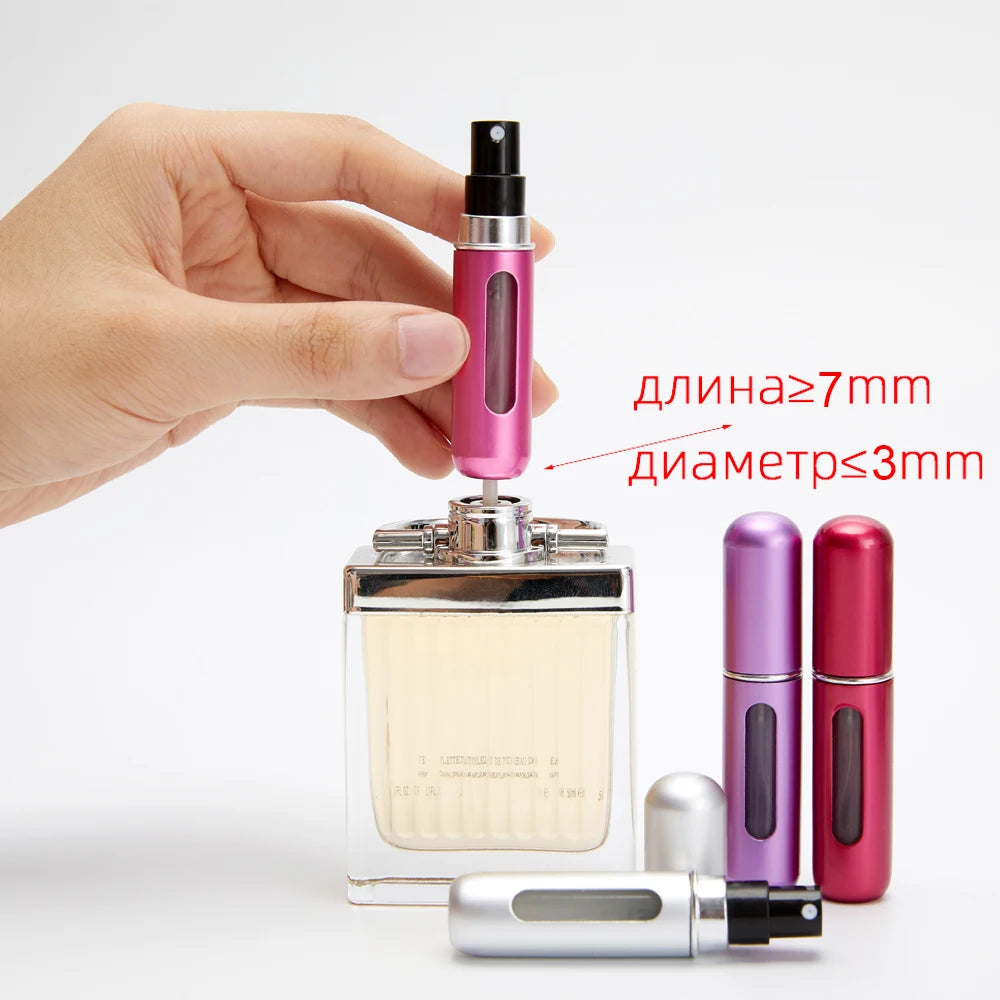 Perfume Bottle Set 8Ml 5Ml Refillable Bottle with Spray Pump Empty Cosmetic Containers Travel Atomizer Bottle Free Shipping