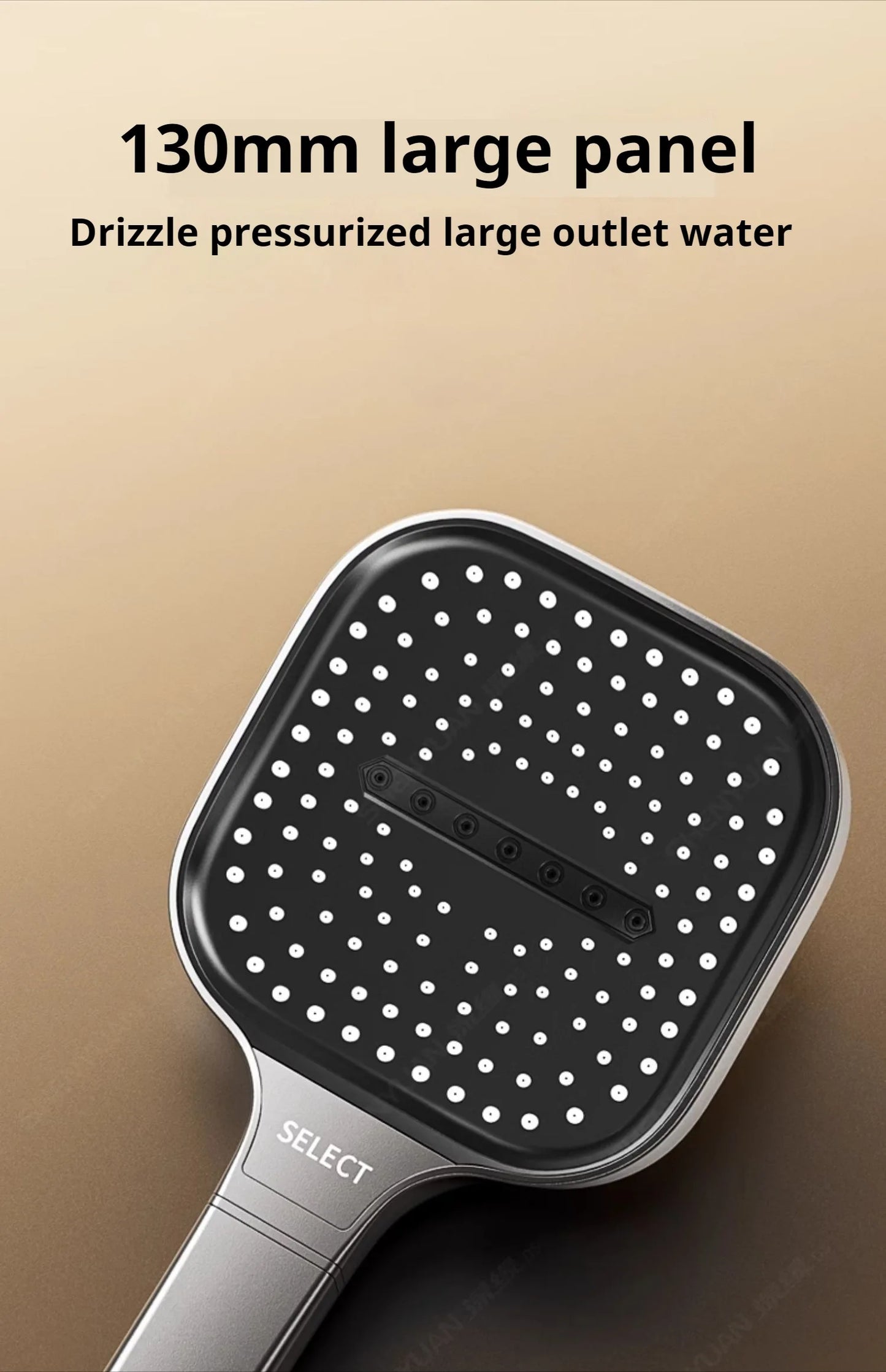 13cm Large Panel 3 Modes Shower Head High Pressure Massage Shower Head with Filter ABS Water Saving Bathroom Shower Nozzle