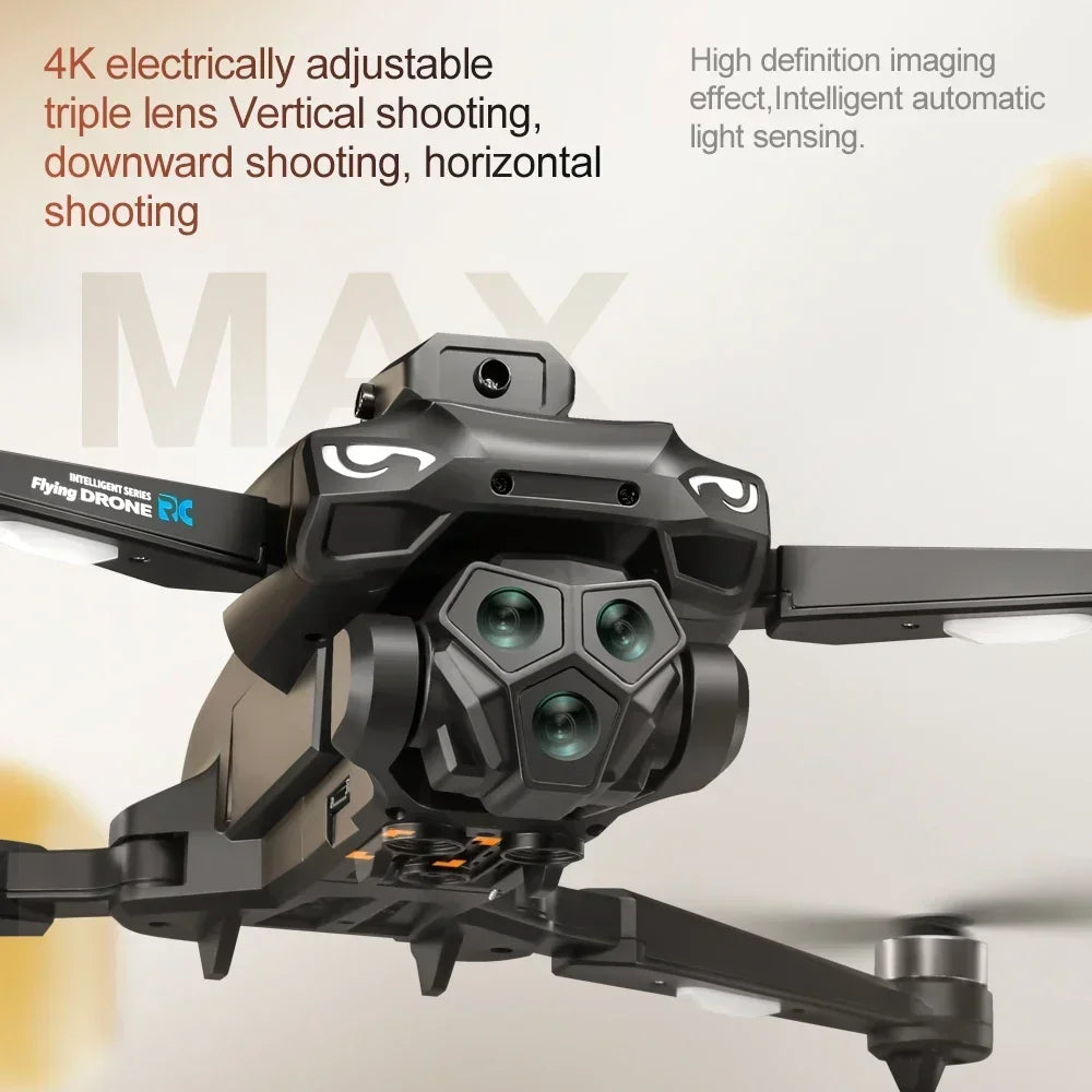 2025 New M33 RC Drone 4K Professinal With Wide Angle Triple HD Camera Foldable RC Helicopter WIFI FPV Height Hold Apron Sell