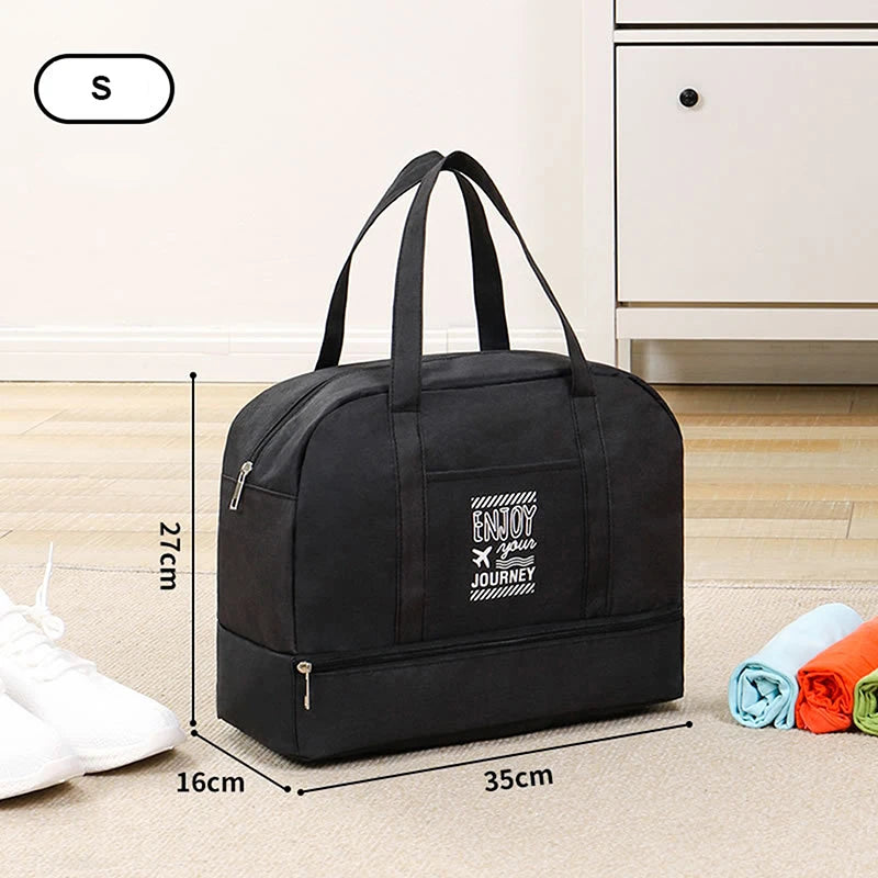 Fashion Folding Travel Bag Women Travel Weekend Overnight Bags Large Capacity Hand Luggage Tote Duffel Accessor Supplies