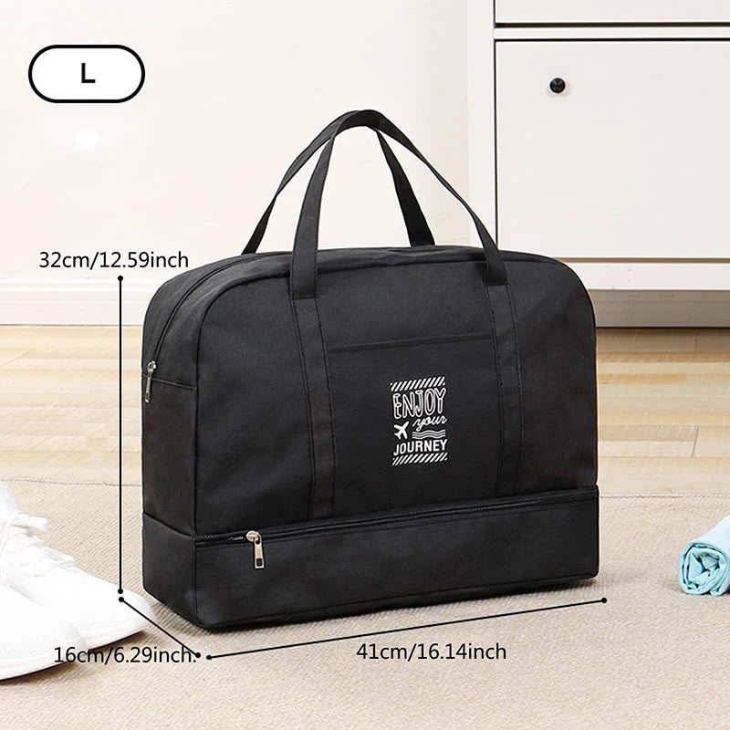 Fashion Folding Travel Bag Women Travel Weekend Overnight Bags Large Capacity Hand Luggage Tote Duffel Accessor Supplies