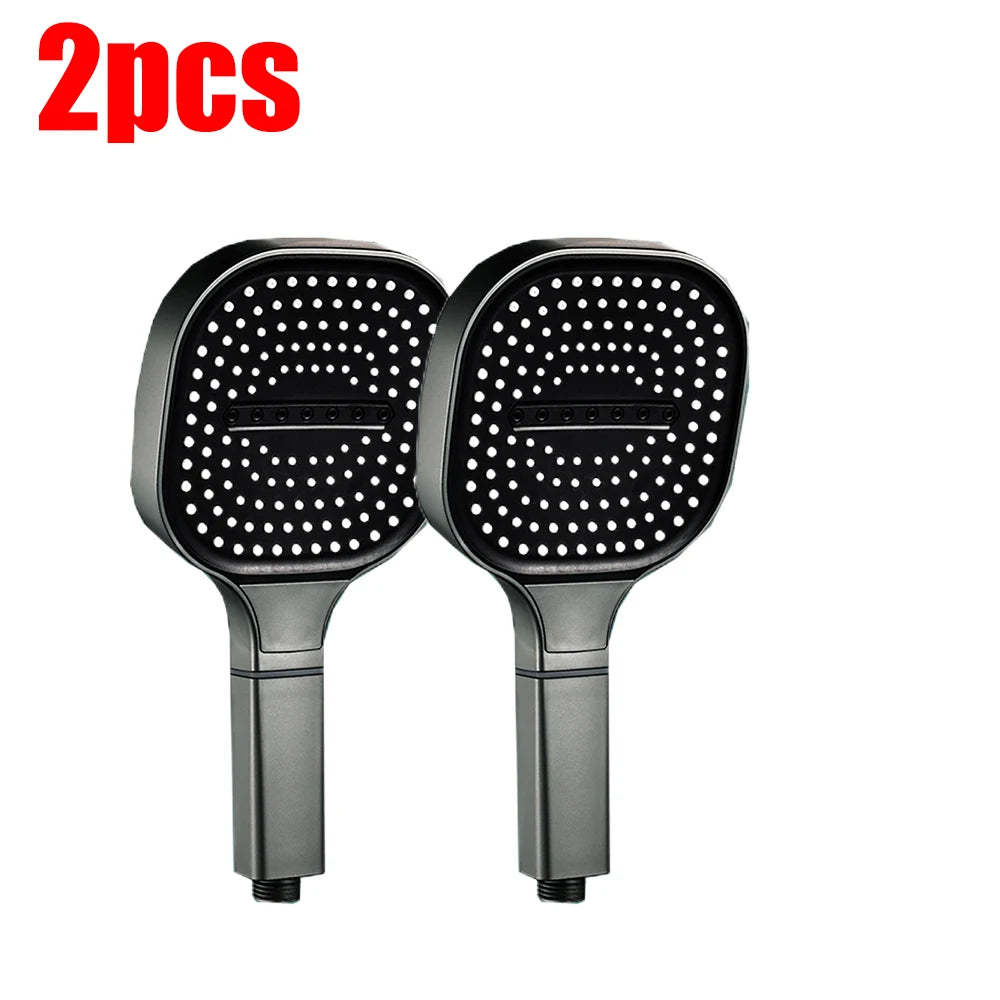 13cm Large Panel 3 Modes Shower Head High Pressure Massage Shower Head with Filter ABS Water Saving Bathroom Shower Nozzle