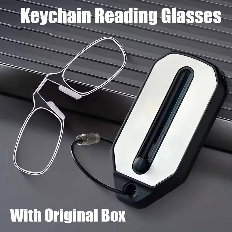 2PCS Mini Nose Clip on Reading Glass Men for Women Rimless Portable Magnifying Presbyopic Glasses Eyewear Ladies