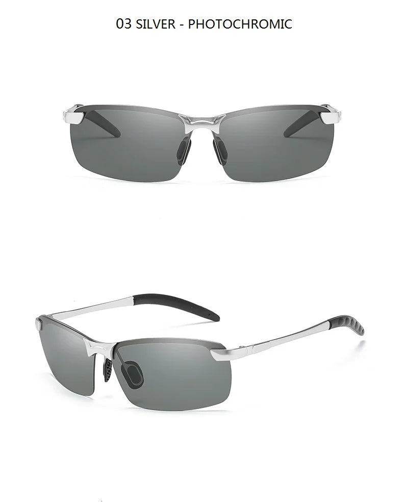 Photochromic Sunglasses Men Polarized Driving Chameleon Glasses Male Change Color Sun Glasses Day Night Vision Driver's Eyewear
