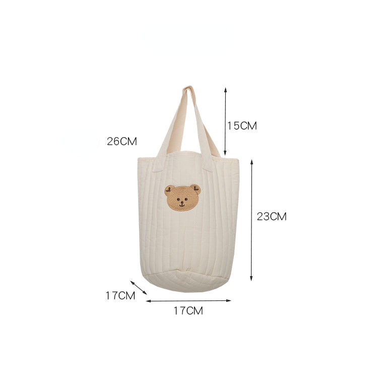 Baby Diaper Nappy Bag Quilted Stroller Bag for Mommy Portable Pram Handbags Mom Baby Item Organizer