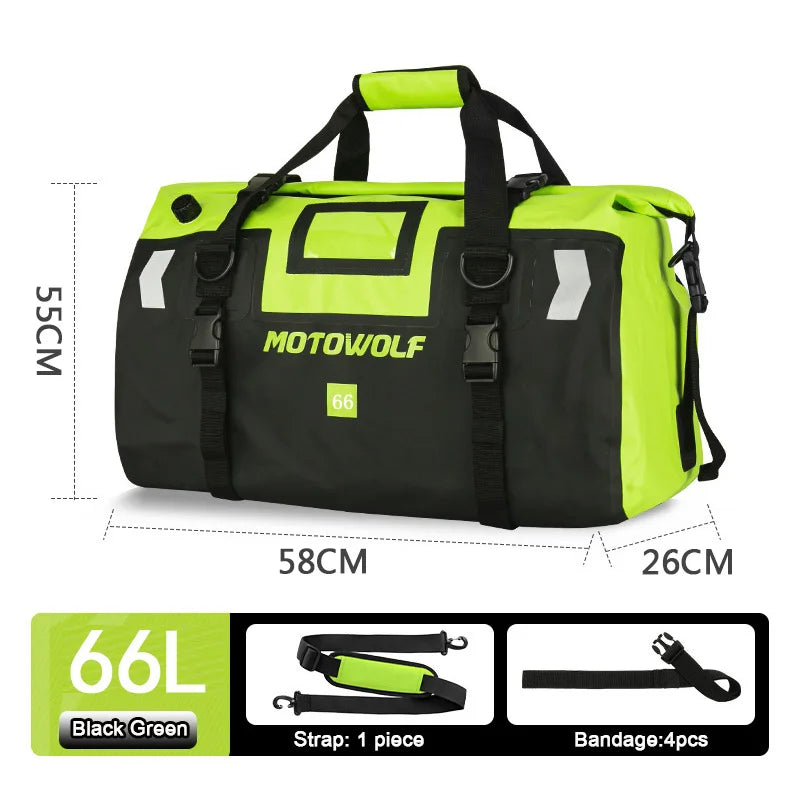 Waterproof Motorcycle Bag For K-TM 1290 BMW Yamaha 40/66L Large Capacity Outing Storage Package Moto Luggage Tailpack