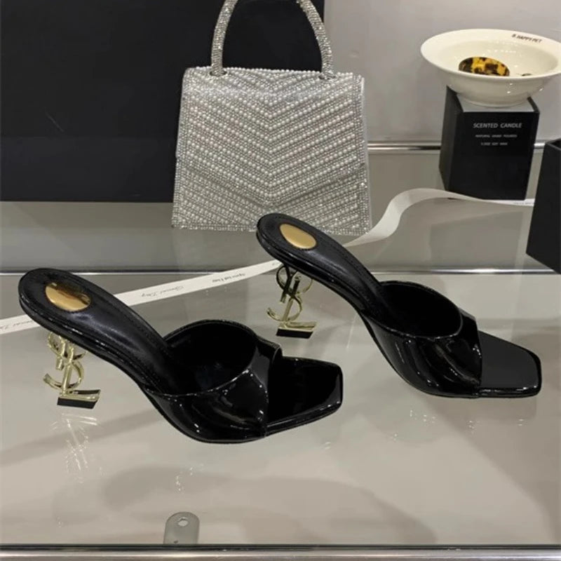 Women's Summer New Luxury Brand Designer Sexy Pointed Toe 6cm High Heels 2025 Elegant Slip on Party Dress Ladies Sandals Zapatos