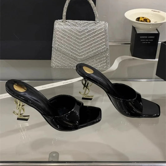 Women's Summer New Luxury Brand Designer Sexy Pointed Toe 6cm High Heels 2025 Elegant Slip on Party Dress Ladies Sandals Zapatos