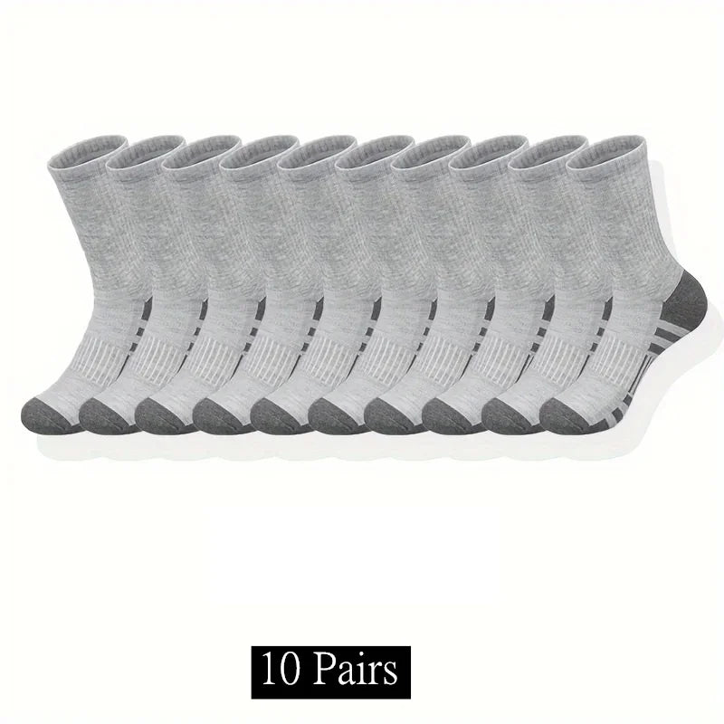 10/20/30 Pairs Men's Classic Crew Socks Unisex Sports Socks for Men Running Basketball Anti-slip Outdoor Breathable Man Socks