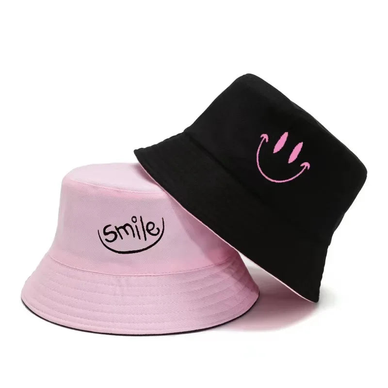 Double-sided Wear Bucket Hats for Men Women Japanese Graffiti Letter Outdoor Sun Caps Unisex Wide Brim Foldable Fisherman Gorrs