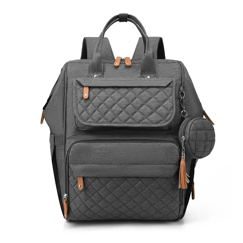 Milk Bottle Diaper Multi Compartment Maternal Christmas Large Capacity Mommy Bag Multi Functional Portable Mom Storage Backpack