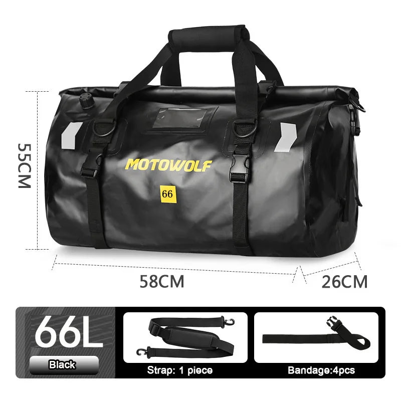 Waterproof Motorcycle Bag For K-TM 1290 BMW Yamaha 40/66L Large Capacity Outing Storage Package Moto Luggage Tailpack