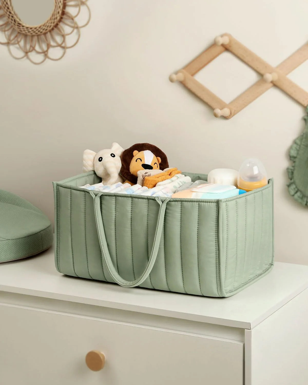 Baby Multifunctional Diaper Organizer Bag Folding Portable Stackers & Caddies High Capacity Storage for Baby Things mommy bags