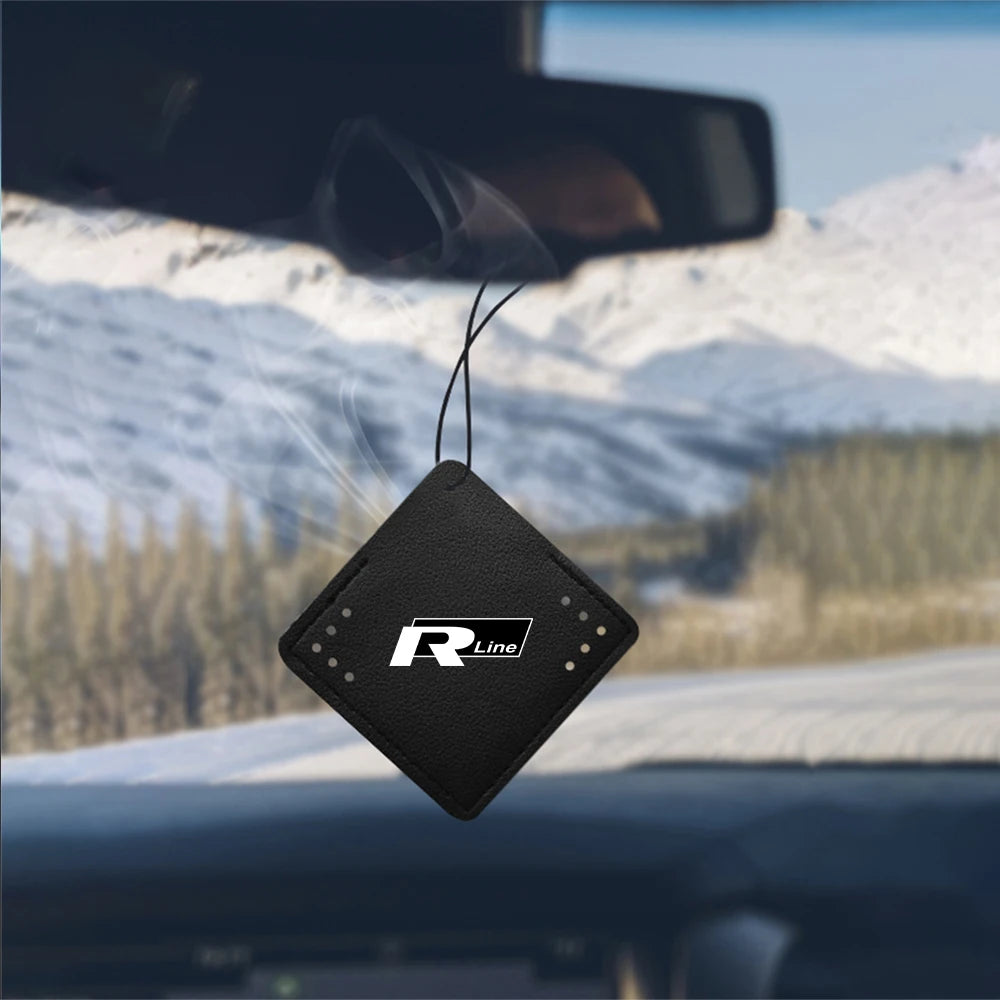 Car Air Freshener Rearview Mirror Pendant Aromatherapy Sachet For Volkswagen VW Polo GTI Bora Rline Jetta Golf 7 8 Tharu Tiguan