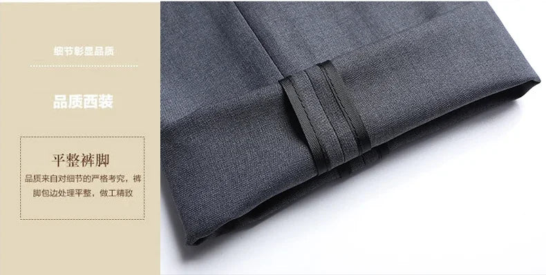 Men's 2024 Slim-fit Two-button Business Suit Professional Work Formal Two-piece Set Trousers Included S-6XL