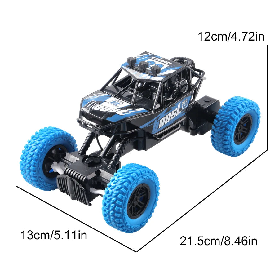 New Remote Control Car With Colorful Flashing Lights Rubber Wheels Off-road Toy Car Suitable For Christmas Boys Children's Gifts