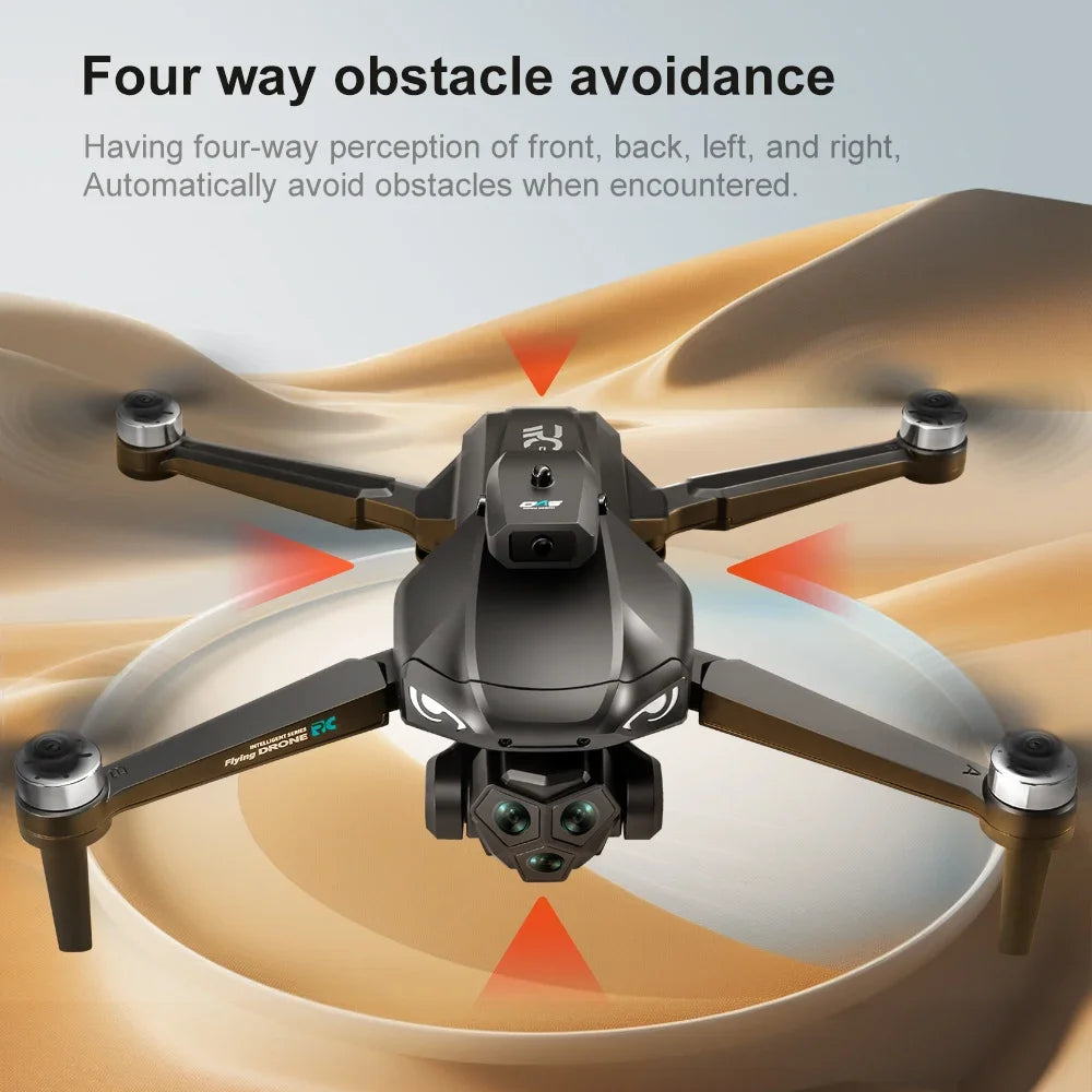 2025 New M33 RC Drone 4K Professinal With Wide Angle Triple HD Camera Foldable RC Helicopter WIFI FPV Height Hold Apron Sell