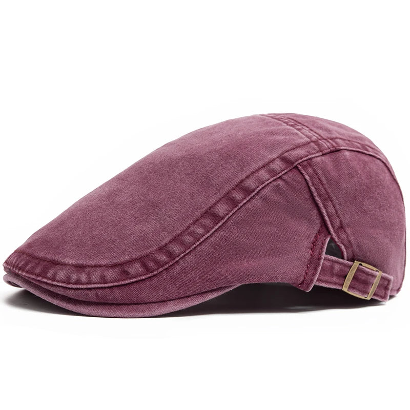 New Vintage Cotton Beret Men Women Fashion Flat Visor Cap Casual Autumn Berets Retro Newsboy Hat Summer Unisex Adjustable
