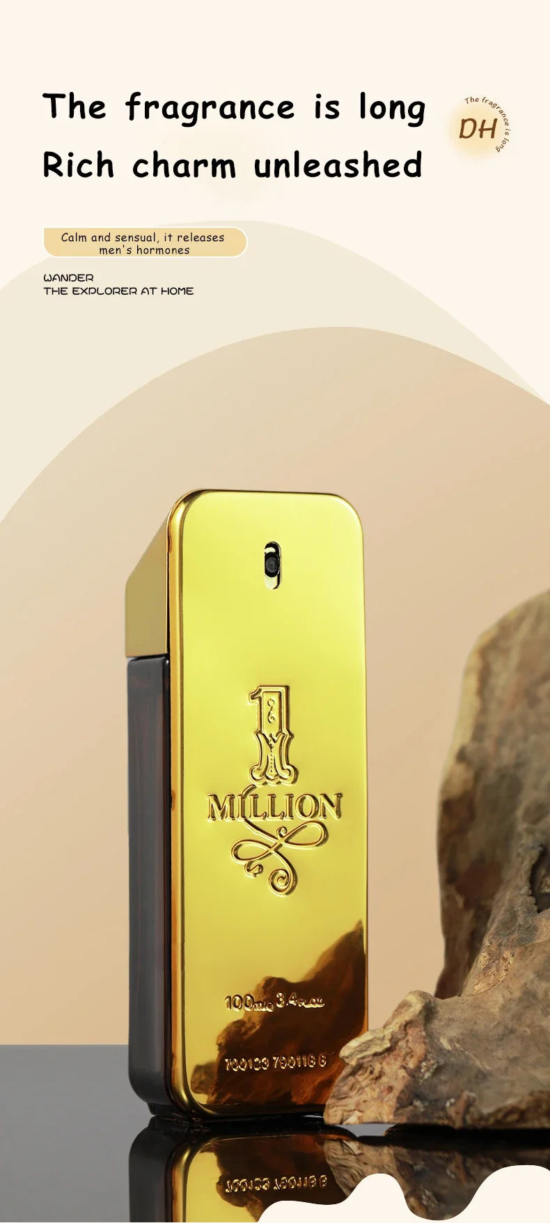 100ml Original Perfume Hombre Oil Body Spray Eau De Parfum Gift Million Gold Cologne Deodorants Lasting Strong Masculine Men