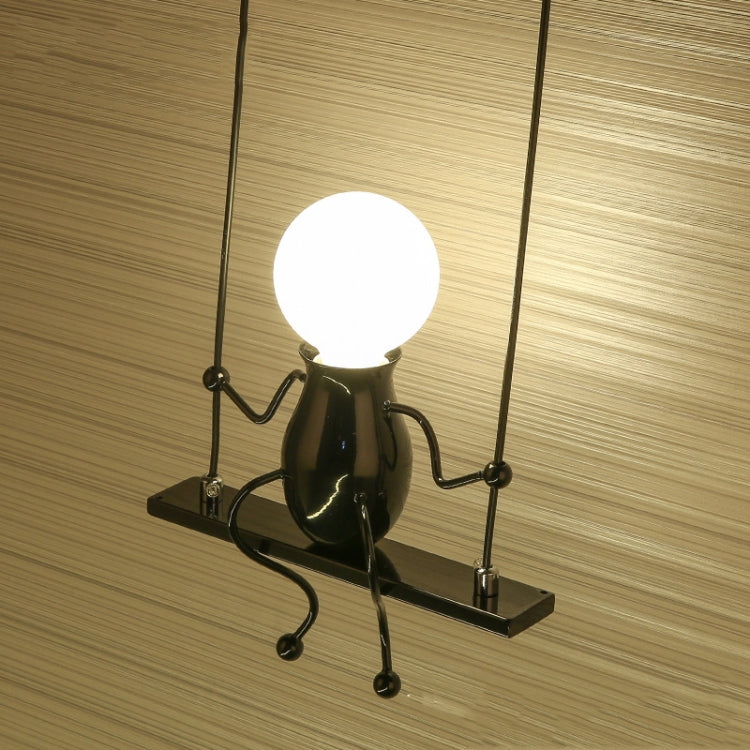E27 LED Personality Creative Retro Wrought Iron Villain Wall Lamp without Bulb, White, Red, Black