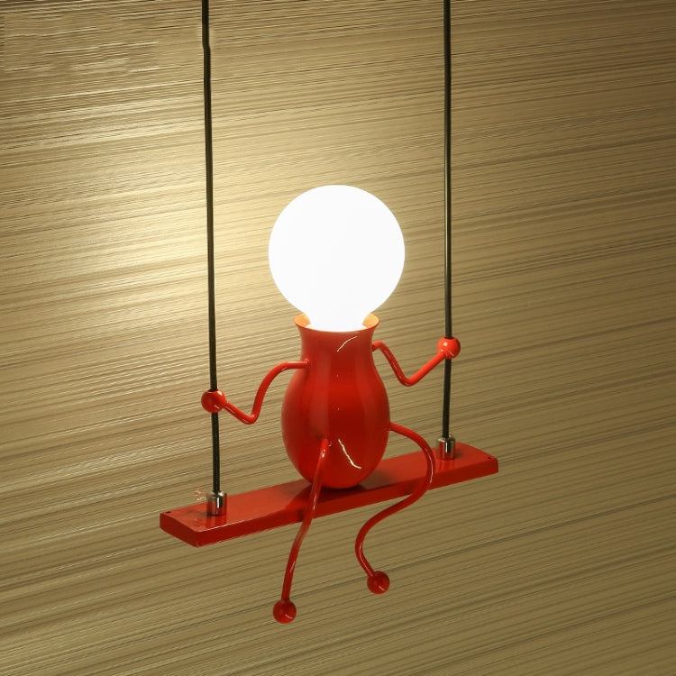 E27 LED Personality Creative Retro Wrought Iron Villain Wall Lamp without Bulb, White, Red, Black