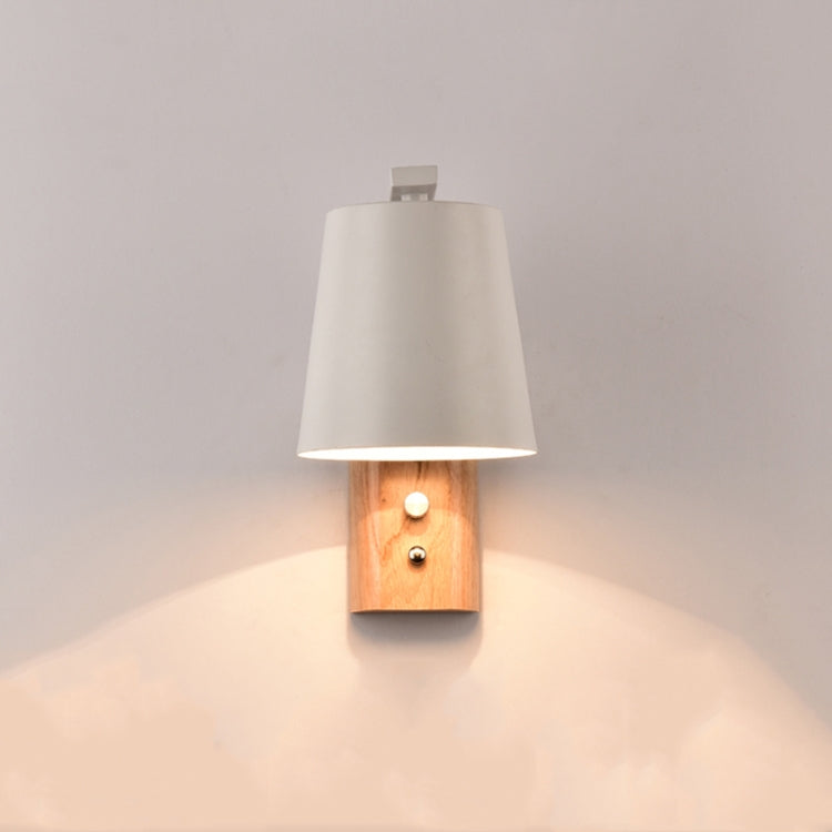 Creative Bedroom Study Bedside Balcony Aisle Porch Hotel Cafe Wood Wall Lamp Switch Light, without Light Source, Warm White, White Light