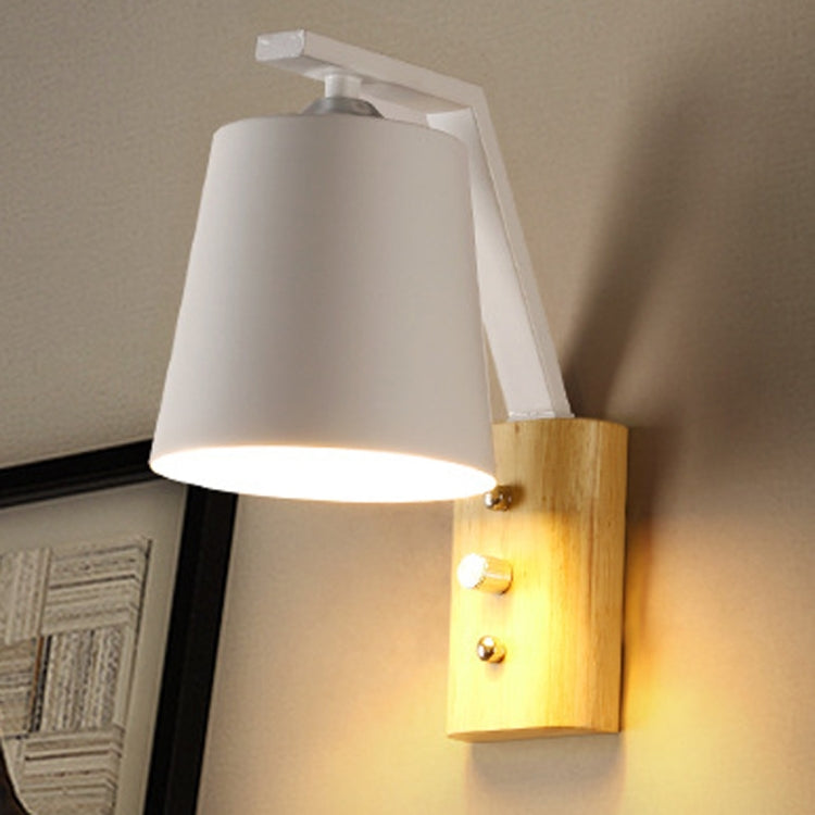 Creative Bedroom Study Bedside Balcony Aisle Porch Hotel Cafe Wood Wall Lamp Switch Light, without Light Source, Warm White, White Light