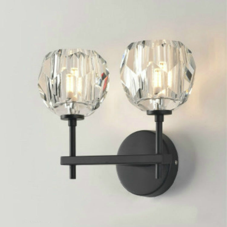 Wall Lamp Villa Hotel Wall Lamp Bedroom Bedside Crystal Wall Lamp, Without light source, white light LED5W, warm light LED5W