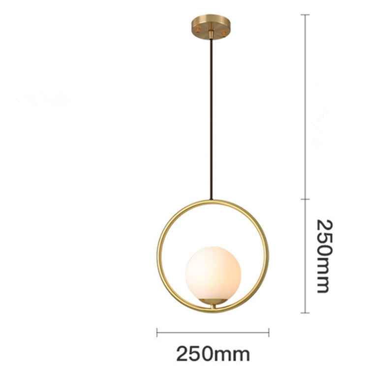 Restaurant Chandelier Single Head Creative Personality Simple Modern Copper Lamp, without Light Source  Round A1, with 5W Warm Light  Round A1, with 5W White Light  Round A1, with 5W Neutral Light  Round A1, with 5W Three-Color Light  Round A1���������...