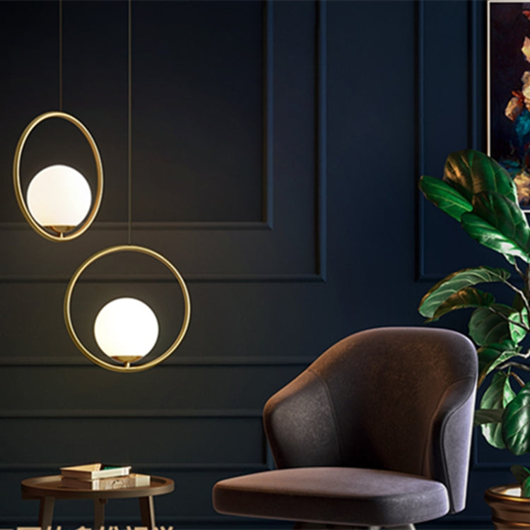 Restaurant Chandelier Single Head Creative Personality Simple Modern Copper Lamp, without Light Source  Round A1, with 5W Warm Light  Round A1, with 5W White Light  Round A1, with 5W Neutral Light  Round A1, with 5W Three-Color Light  Round A1���������...
