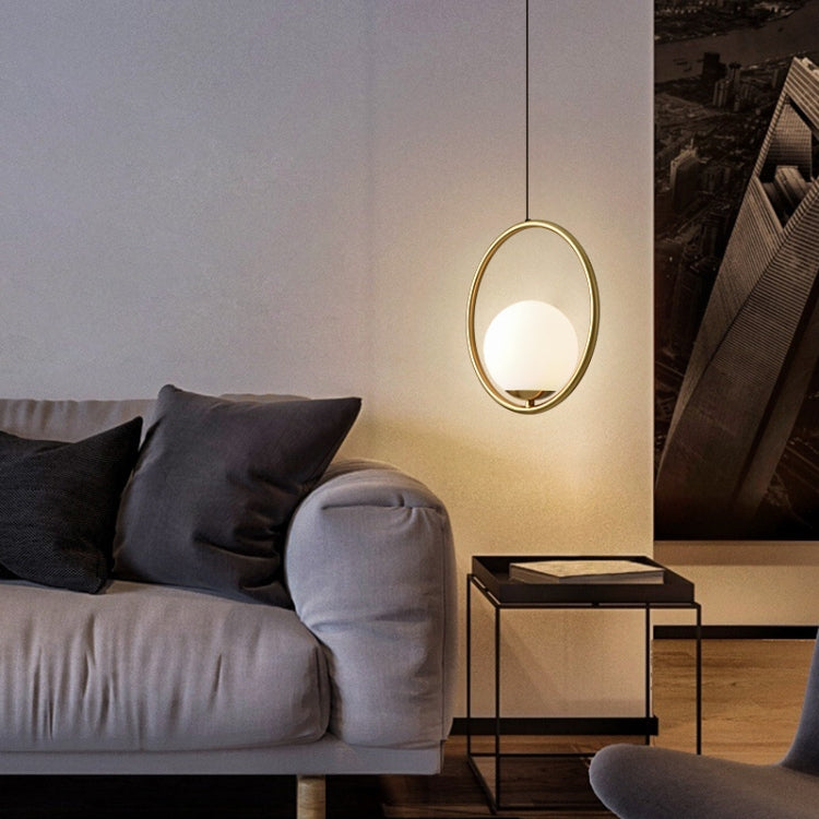Restaurant Chandelier Single Head Creative Personality Simple Modern Copper Lamp, without Light Source  Round A1, with 5W Warm Light  Round A1, with 5W White Light  Round A1, with 5W Neutral Light  Round A1, with 5W Three-Color Light  Round A1���������...