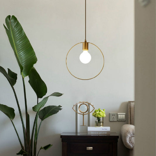Simple Modern Aisle Copper Lamp, without Light Source, with 5W Warm White Light, with 5W White Light, with 5W Three-color Light