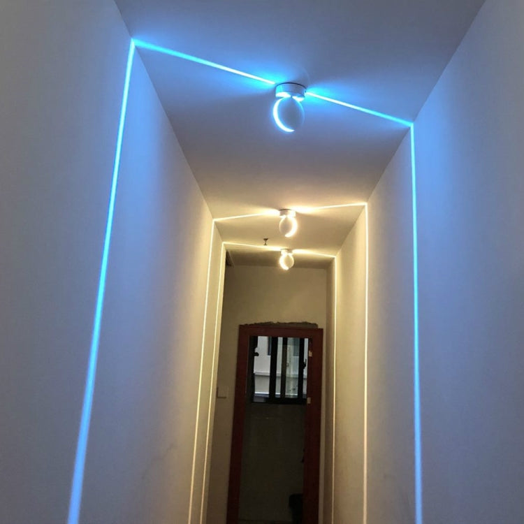 LED Door Frame Corridor Window Wall Spotlight, White, Black, Semicircle