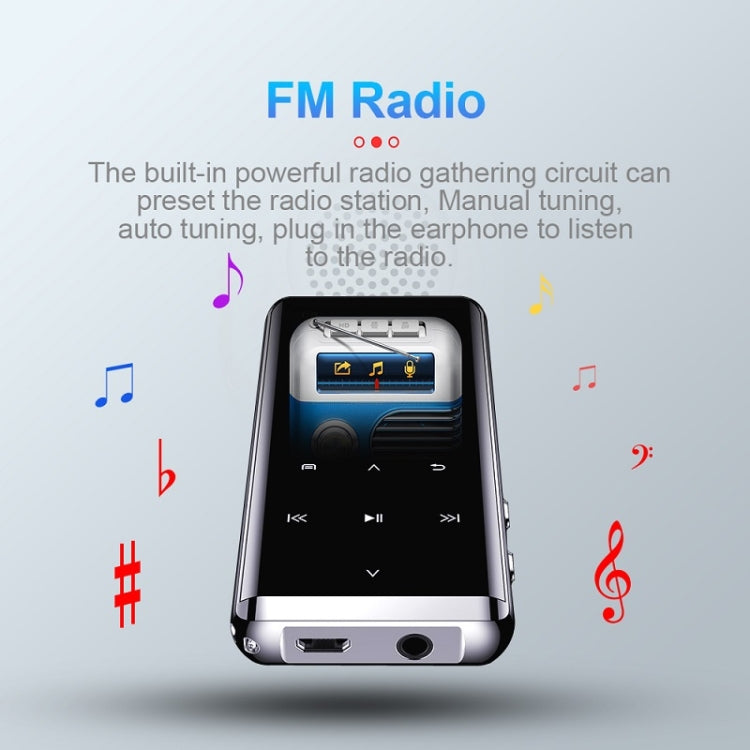 M13 High-Definition Noise Reduction Recorder Music MP4 Player, Support Recording / E-Book / TF Card, With Bluetooth (Black) 4GB, With Bluetooth (Black) 8GB, With Bluetooth (Black) 16GB, With Bluetooth (Black) 32GB, Without Bluetooth(Black) 4GB���������...
