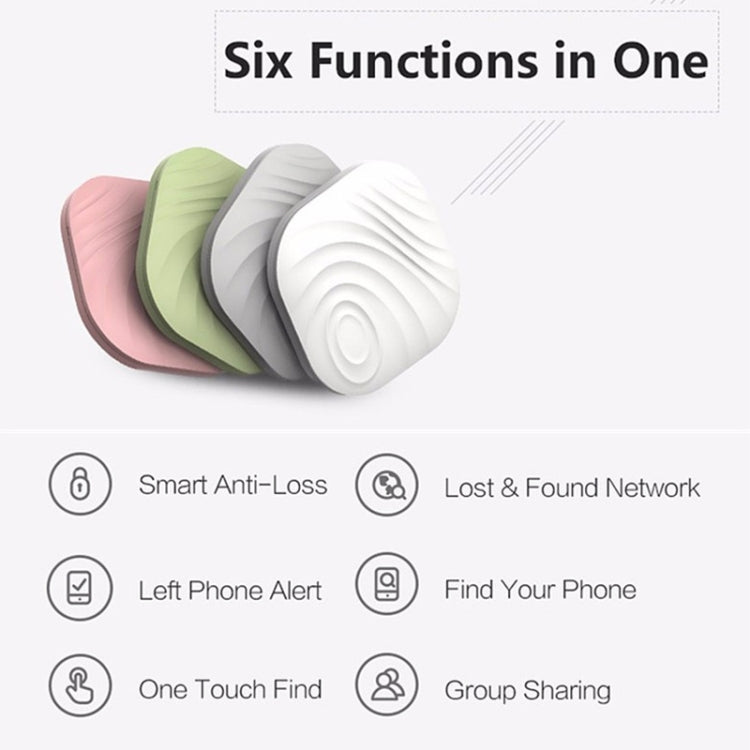 NUT F7X Smart Anti-Lost Device Bluetooth Two-Way Alarm Mobile Phone Key Wallet Anti-Lost Device, White, Gray, Pink, Green