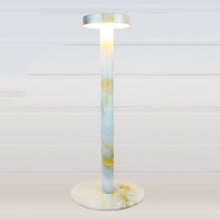 BC965 Student Eye Protection USB Waterproof LED Table Lamp Bedside Bar Table Lamp, Black, White, White Storage, Yellow Marble Pattern, Ink Marble Pattern