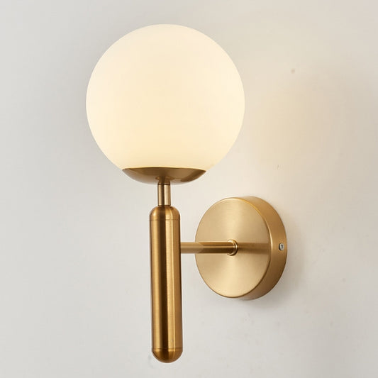 6102 Round Glass LED Wall Light Hotel Bedroom Bedside Living Room, Without Light Bulb, 5W Warm Light, 5W White Light, 12W White Light, 12W Warm Light, 12W Three-color Light