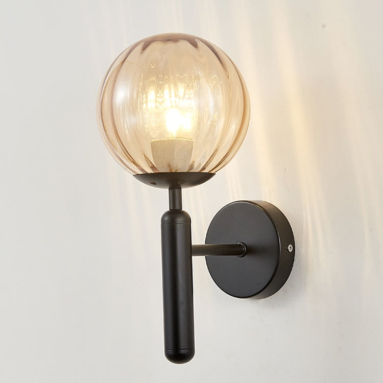 6102 Round Glass LED Wall Light Hotel Bedroom Bedside Living Room, Without Light Bulb, 5W Warm Light, 5W White Light, 12W White Light, 12W Warm Light, 12W Three-color Light