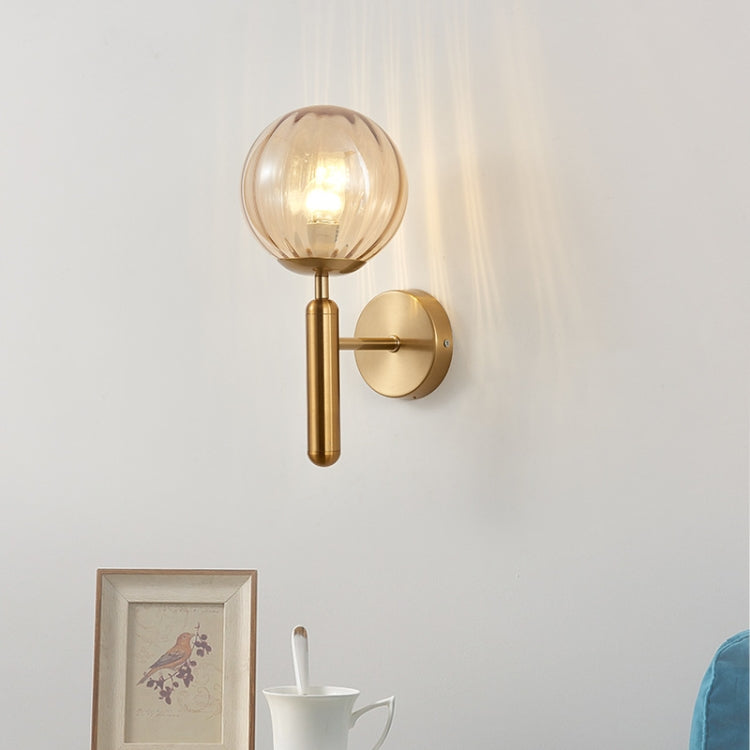 6102 Round Glass LED Wall Light Hotel Bedroom Bedside Living Room, Without Light Bulb, 5W Warm Light, 5W White Light, 12W White Light, 12W Warm Light, 12W Three-color Light