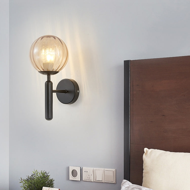 6102 Round Glass LED Wall Light Hotel Bedroom Bedside Living Room, Without Light Bulb, 5W Warm Light, 5W White Light, 12W White Light, 12W Warm Light, 12W Three-color Light