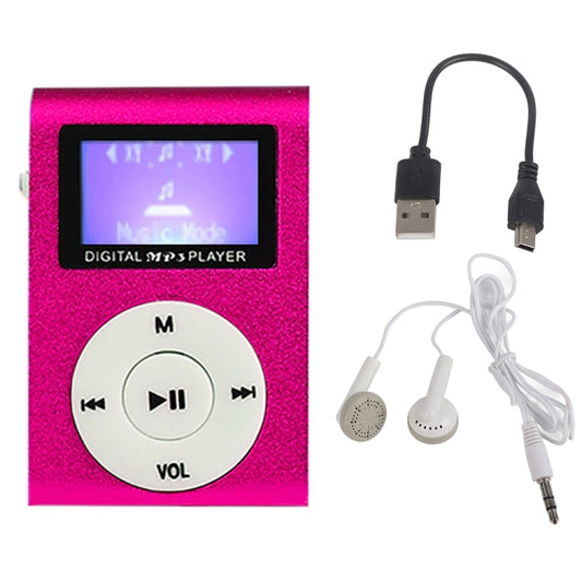 Mini Lavalier Metal MP3 Music Player with Screen, With 128M Memory Card