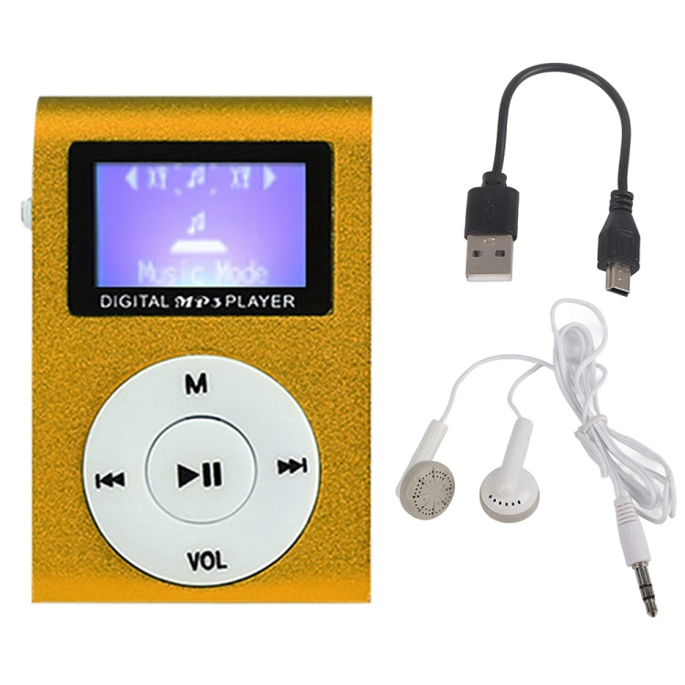 Mini Lavalier Metal MP3 Music Player with Screen, With 128M Memory Card