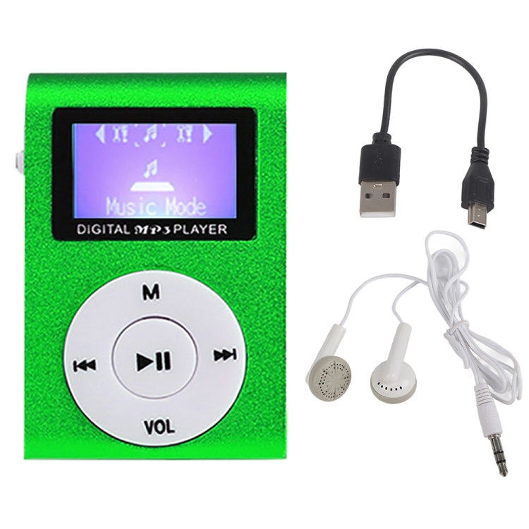 Mini Lavalier Metal MP3 Music Player with Screen, With 128M Memory Card