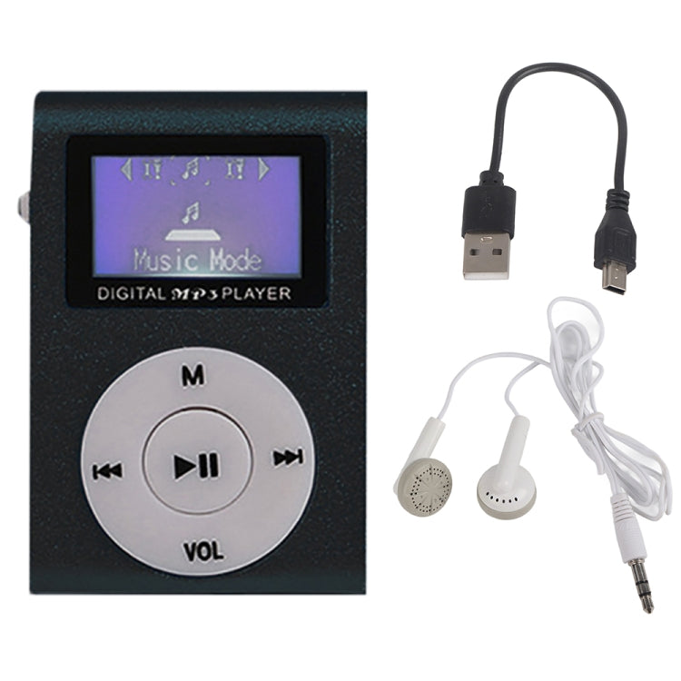 Mini Lavalier Metal MP3 Music Player with Screen, With 128M Memory Card