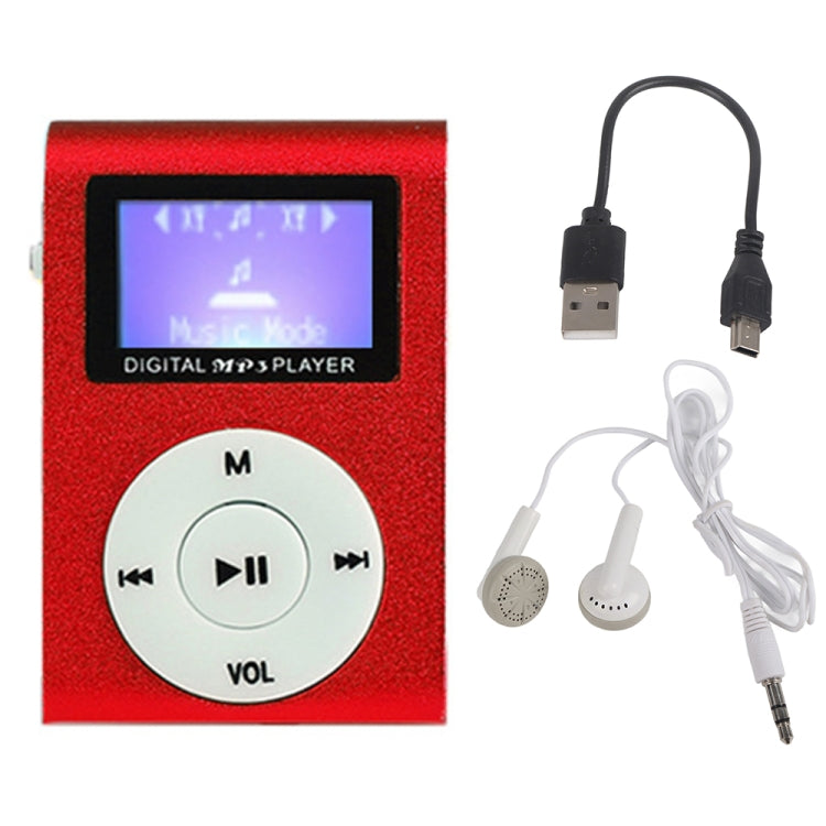 Mini Lavalier Metal MP3 Music Player with Screen, With 128M Memory Card
